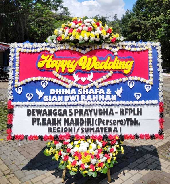 papan bunga styrofoam mahkota bunga segar