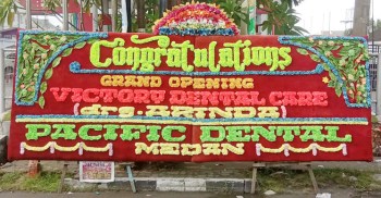 papan bunga gandeng 1 mahkota bunga artificial