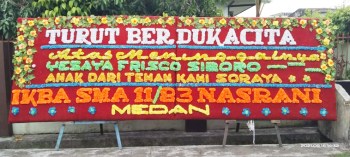 papan bunga Medan turut berduka cita