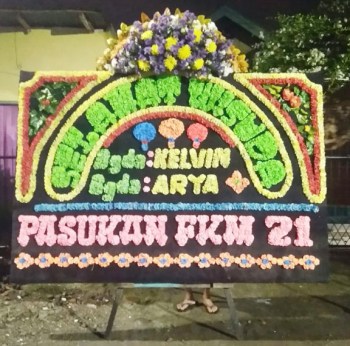 papan bunga Medan single mahkota